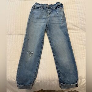 The Children's Place Light Blue Distressed adjustable waist Jeans